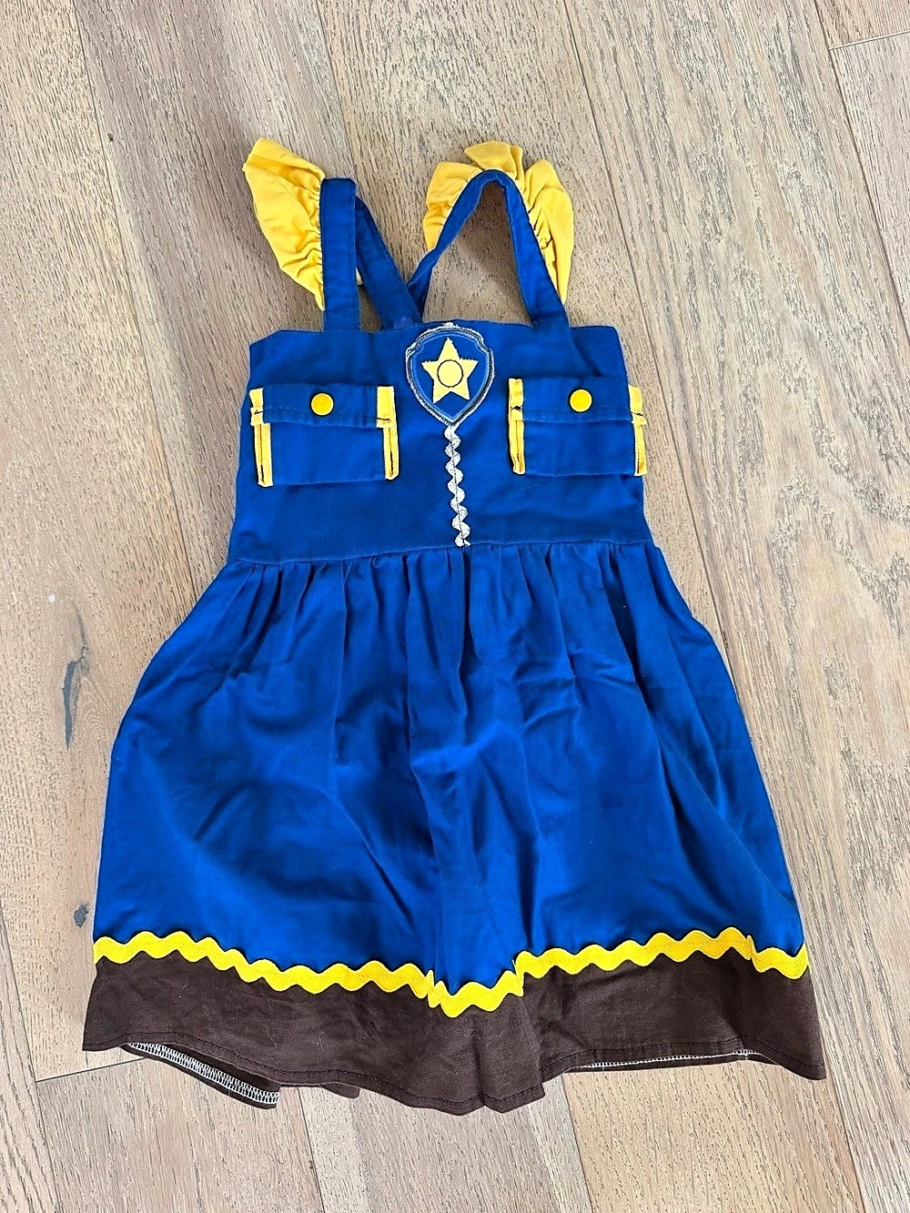 Girls Blue & Brown Costume Dress chase paw patrol